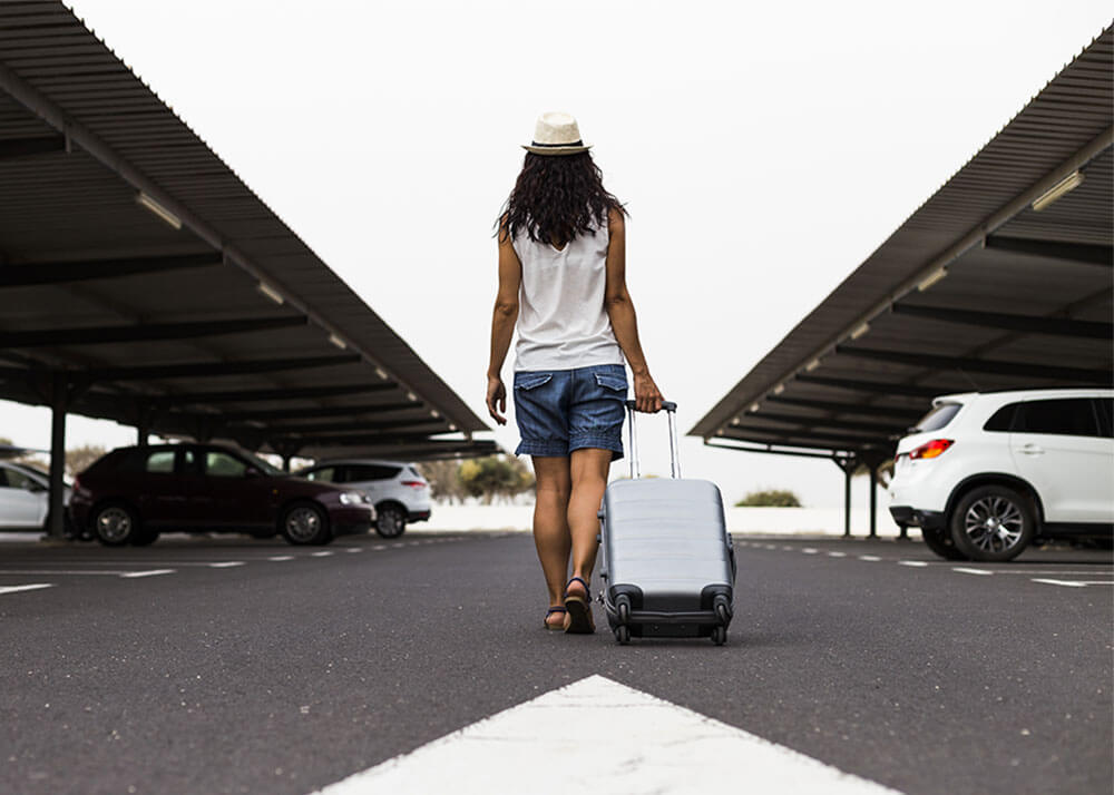 Girl with Luggage