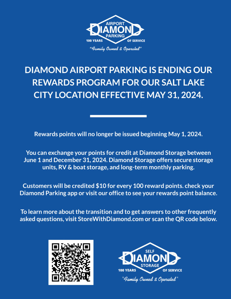 Notice detailing end of Salt Lake City Rewards program